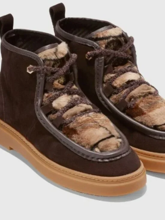 Cole Haan Summit Chukka Boots Shearling Lined Brown Women’s 6 NWOT - Picture 4 of 13